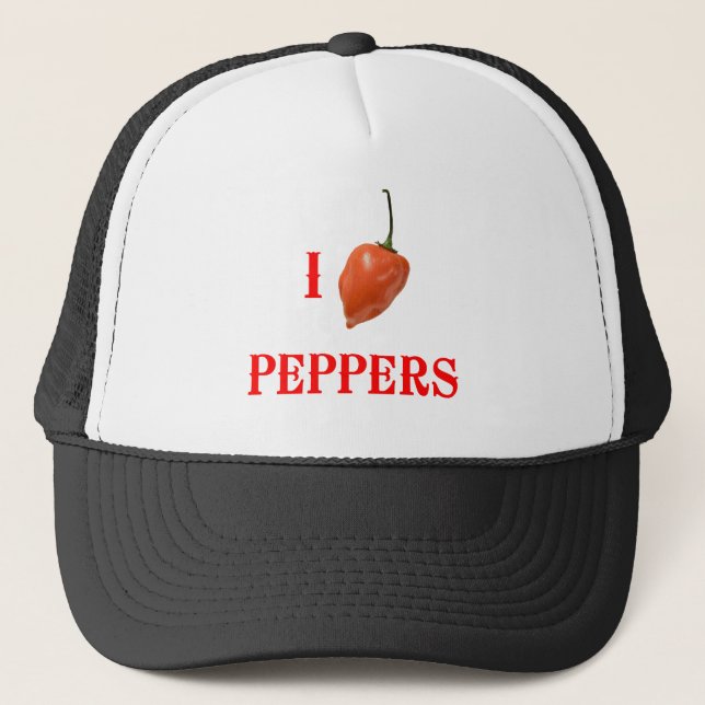 I (Heart) Peppers Trucker Hat (Front)