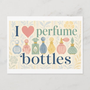 "I [Heart] Perfume Bottles" Postcard
