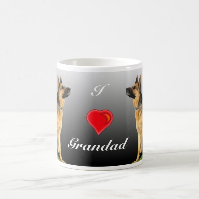 I (heart) Personalised German Shepherd Coffee Mug (Center)