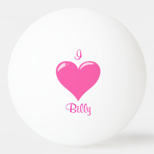 I Heart Personalised Ping Pong Ball