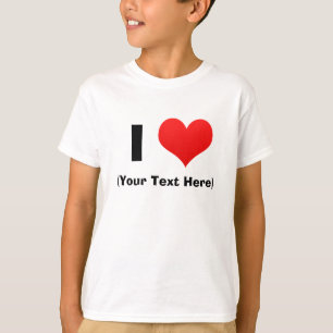 I Heart Personalised T Shirts