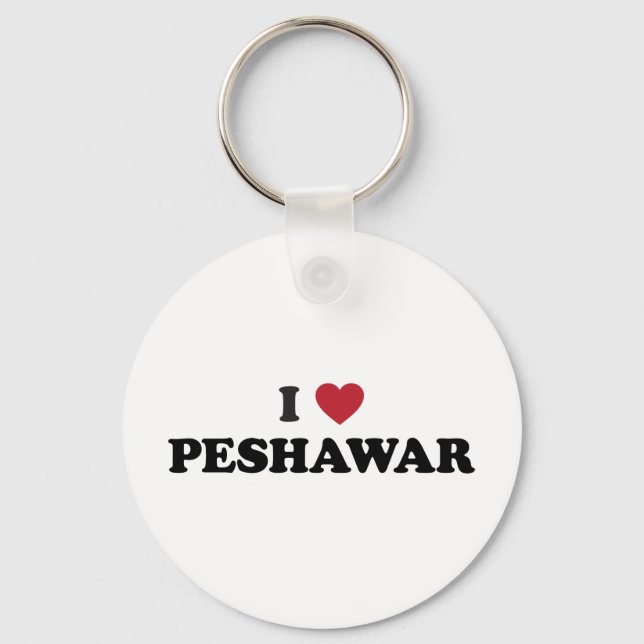 I Heart Peshawar Pakistan Key Ring (Front)