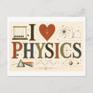 "I [Heart] Physics" Postcard