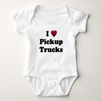 I Heart Pickup Trucks Baby Bodysuit