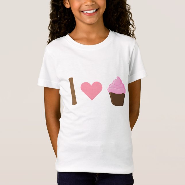 I Heart Pink Cupcakes Shirt (Front)