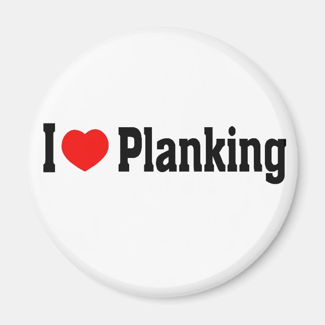 I (Heart) Planking Magnet (Front)