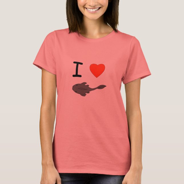 I Heart Plecostomuses Ringer Shirt (Front)