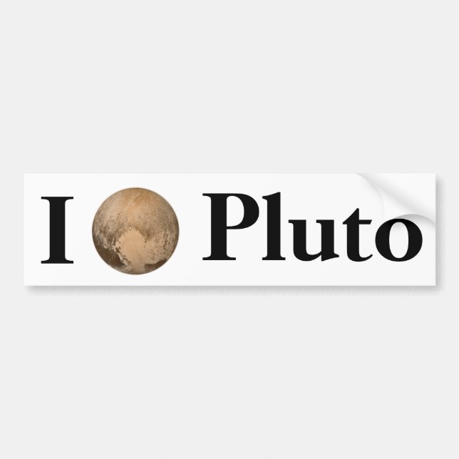 I Heart Pluto Bumper Sticker (Front)