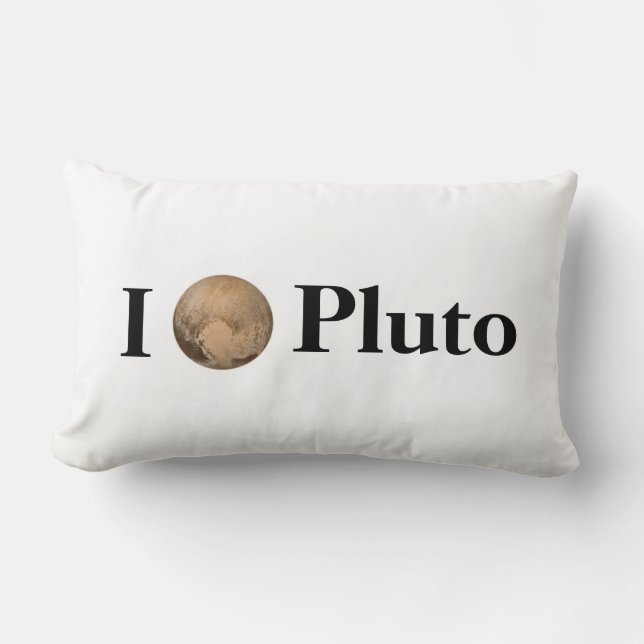 I Heart Pluto Lumbar Cushion (Front)