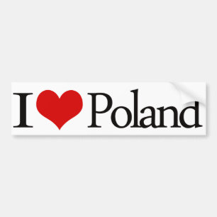 I heart Poland Bumper Sticker