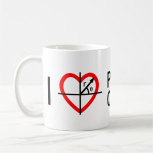 I heart Polar Coordinates Coffee Mug