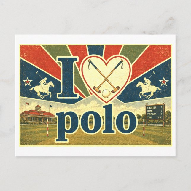 "I [Heart] Polo" Postcard (Front)