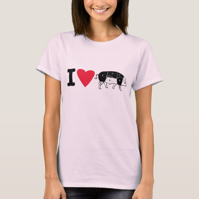 i heart pork tee (Front)