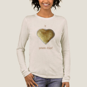 I heart potato chips potato chip shadow tees