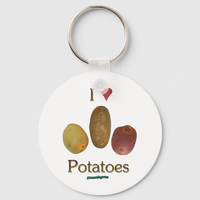 I Heart Potatoes Key Ring (Front)