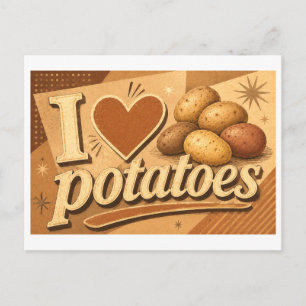 "I [Heart] Potatoes" Postcard