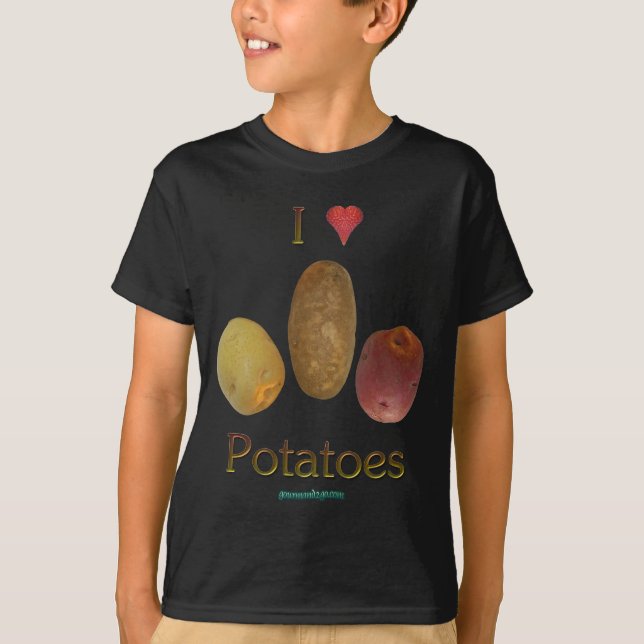 I Heart Potatoes T-Shirt (Front)