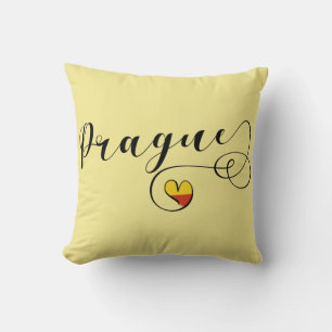 I Heart Prague, Czech Republic Cushion