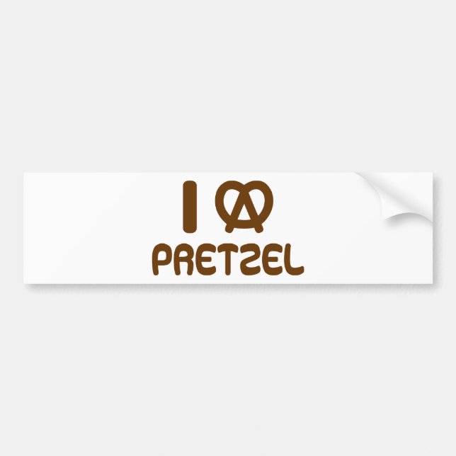 I Heart Pretzel Bumper Sticker (Front)