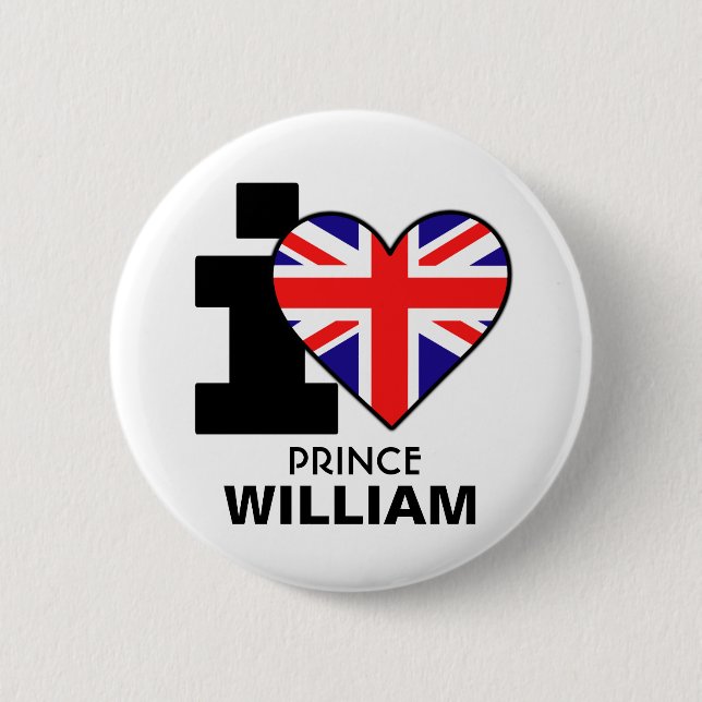 I Heart Prince William Button (Front)
