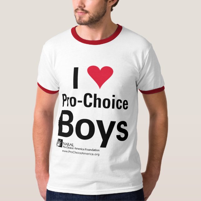 I Heart Pro-Choice Boys T-Shirt (Front)
