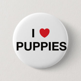 I HEART PUPPIES badge