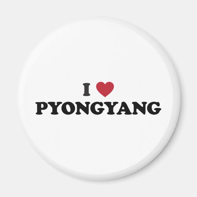 I Heart Pyongyang North Korea Magnet (Front)
