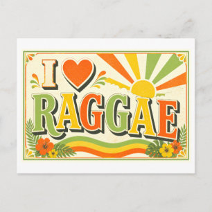 "I [Heart] Raggae" Postcard