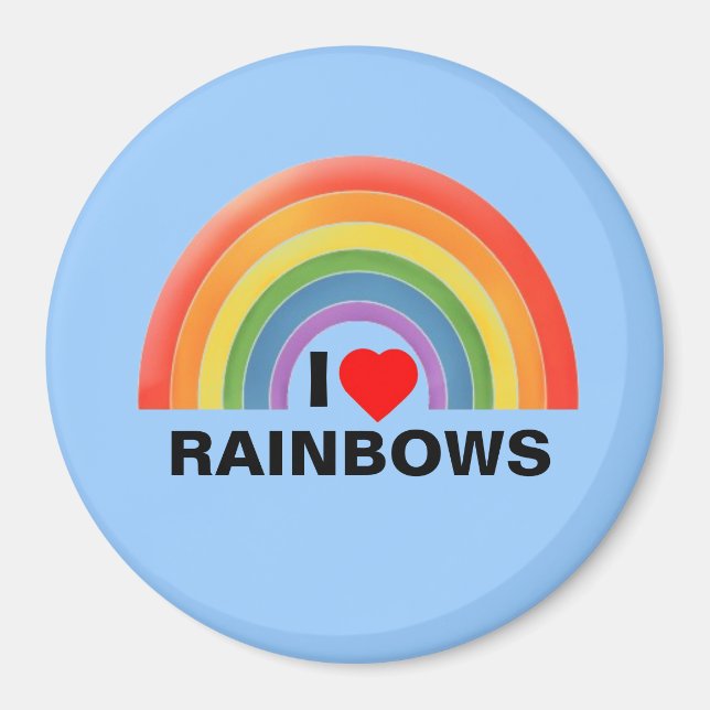 "I Heart Rainbows" Fridge Magnet (Front)