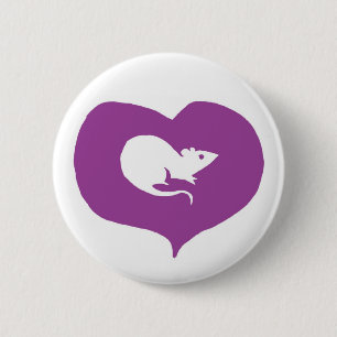 I Heart Rats Pin