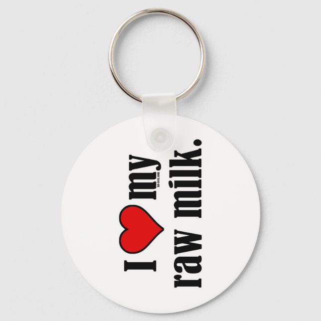 I Heart Raw Milk Key Ring (Front)