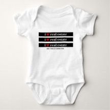 "I Heart Real Estate" Baby Onsie