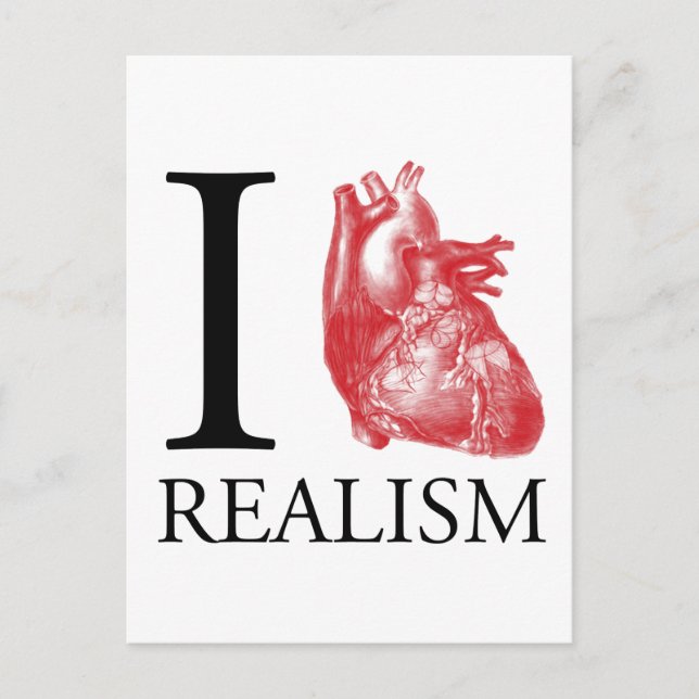 I Heart Realism Postcard (Front)