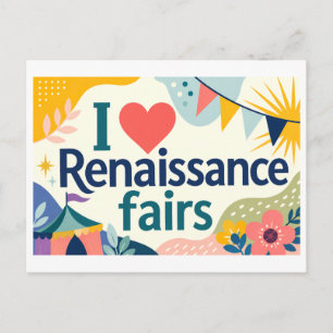 "I [Heart] Renaissance Fairs" Postcard