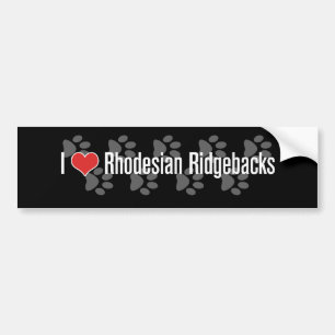 I (heart) Rhodesian Ridgebacks Bumper Sticker
