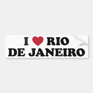 I Heart Rio de Janeiro Brazil Bumper Sticker