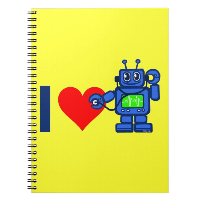 I heart robot notebook (Front)