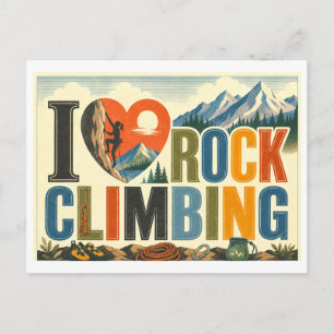 "I [Heart] Rock Climbing" Postcard