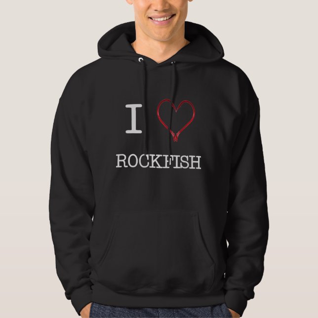 I [Heart] Rockfish Hooded Sweatshirt (Front)
