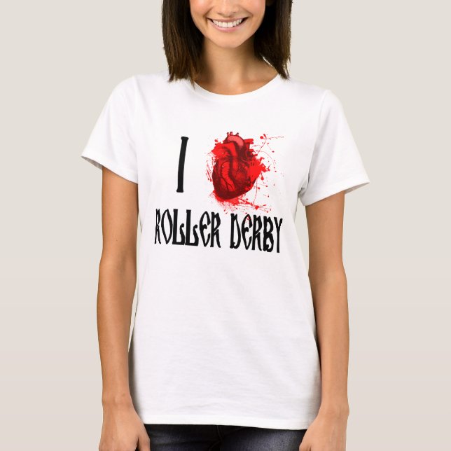 I heart roller derby T-Shirt (Front)