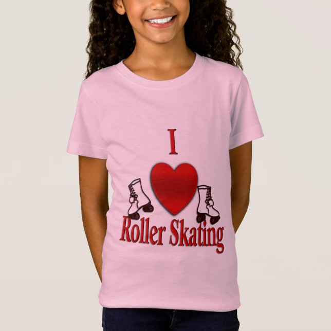 I Heart Roller Skating T-Shirt (Front)