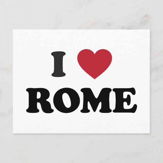 I Heart Rome Italy Postcard (Front)