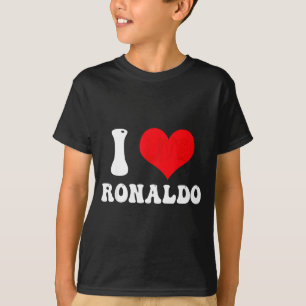 I Heart Ronaldos First Name Groovy D Valentines  T-Shirt