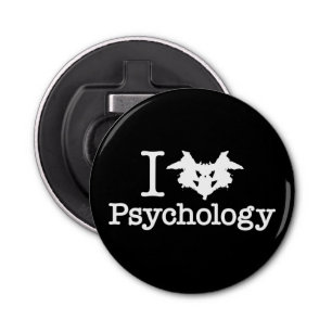 I Heart (Rorschach Inkblot) Psychology Bottle Opener