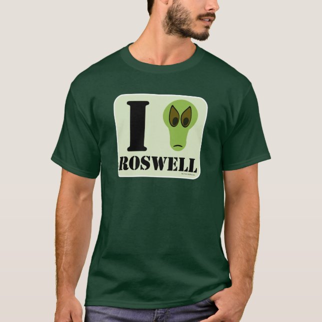 I Heart Roswell Fun Alien Logo Design T-Shirt (Front)