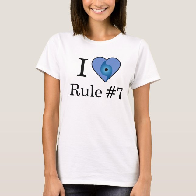 I Heart Rule #7! Blue Heart - Go Tampa Bay! T-Shirt (Front)
