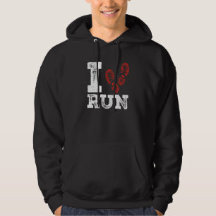 I Heart Running Cross Country Running Xc Run Trail Hoodie