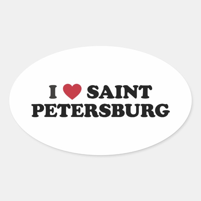 I Heart Saint Petersburg	Russia Oval Sticker (Front)