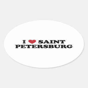 I Heart Saint Petersburg	Russia Oval Sticker