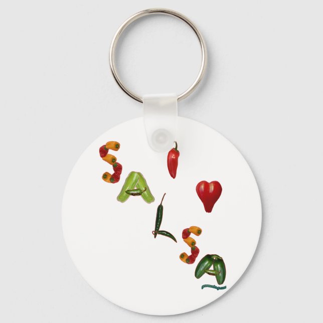 I Heart Salsa Key Ring (Front)